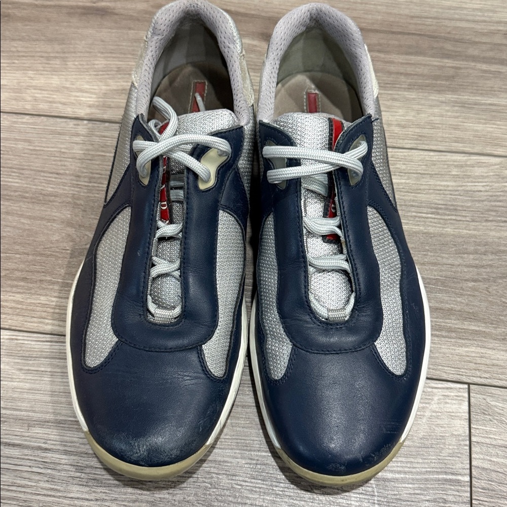 Prada Silver and Gray Sneakers